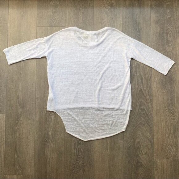 Revolve LNA Cape Strap Tee Top Burnout 3/4 Length Sleeve White Size Small - Picture 15 of 16